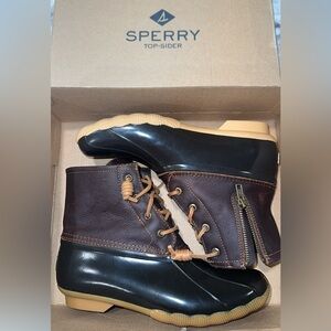 NEW! Sperry Brown Leather Top Sider Boots